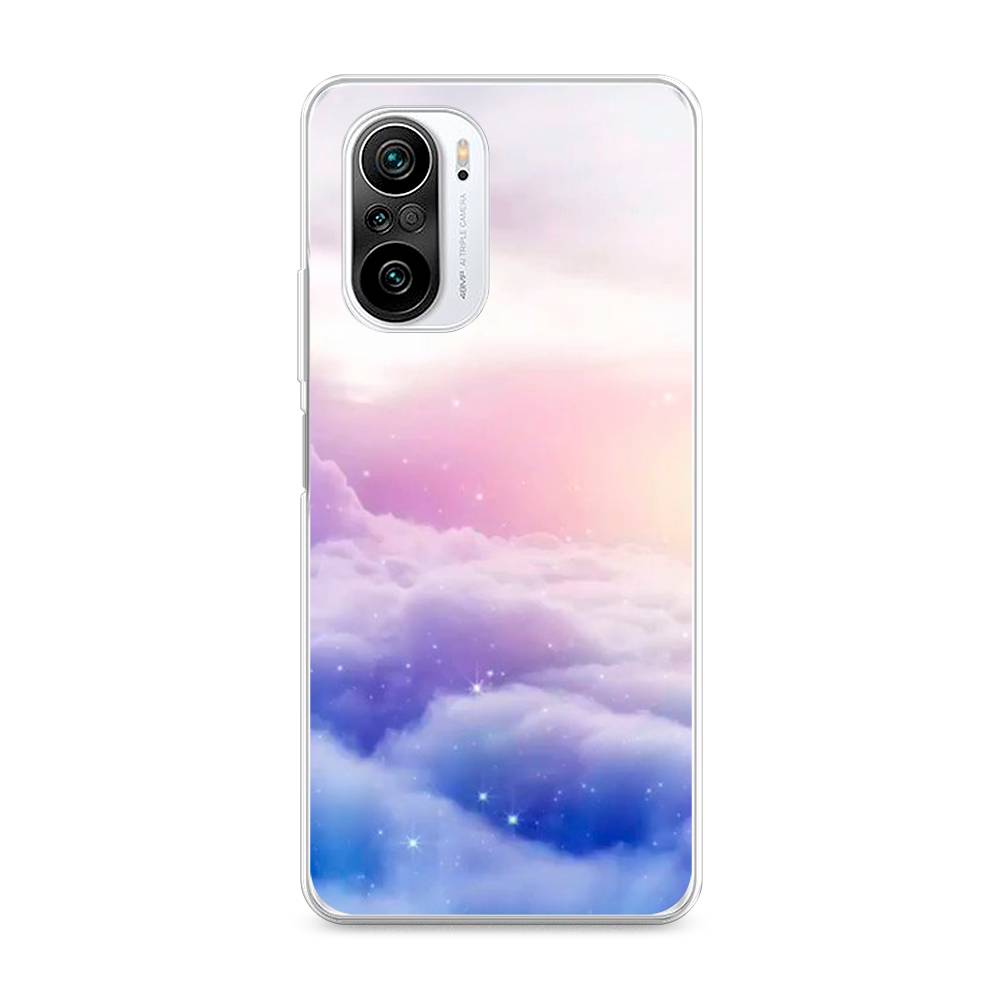 

Чехол на Xiaomi Redmi K40 "Небеса", Голубой;белый;розовый, 310950-2