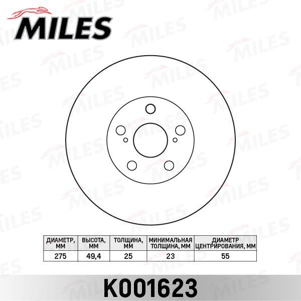 

Тормозной диск Miles K001623