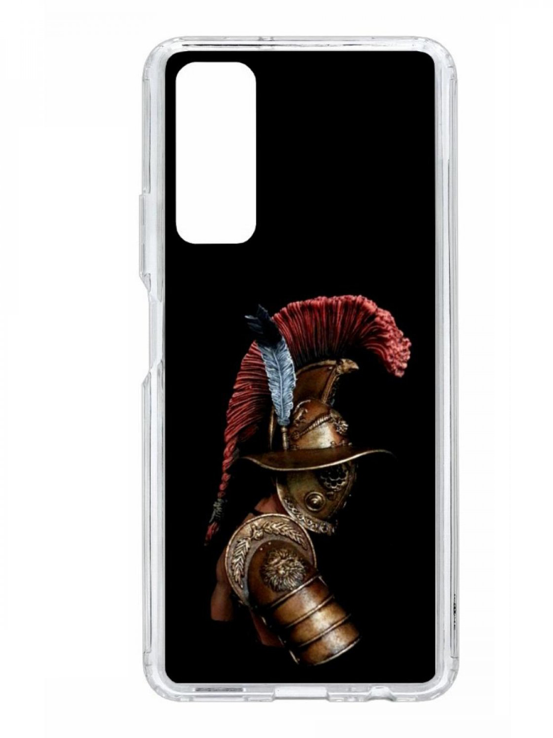 

Чехол для смартфона Huawei P Smart 2021 КRUЧЕ Print прозрачный с рисунком, Черный