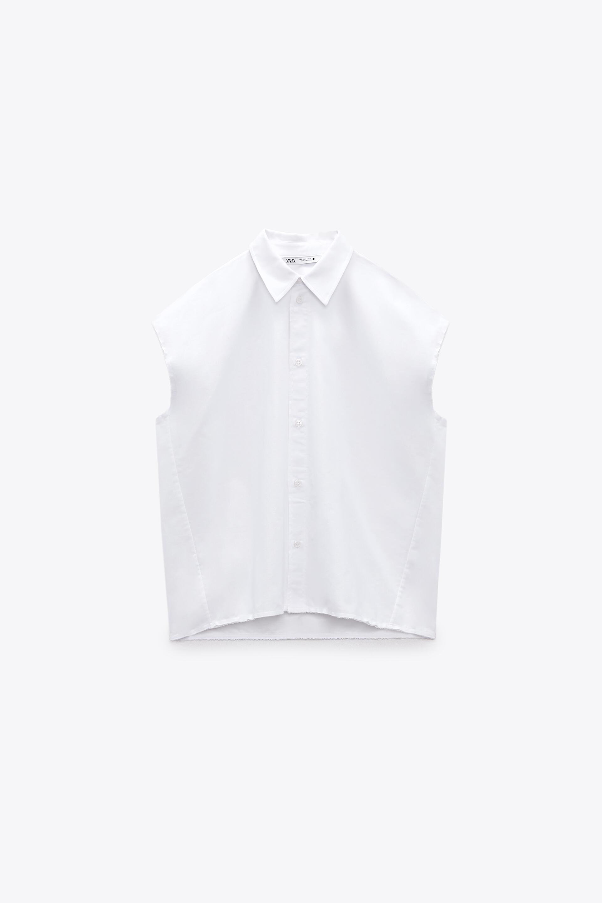 Рубашка женская ZARA 04043047 белая XL (доставка из-за рубежа)