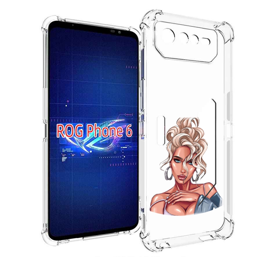 Чехол MyPads красивая-блондинка женский для Asus ROG Phone 6