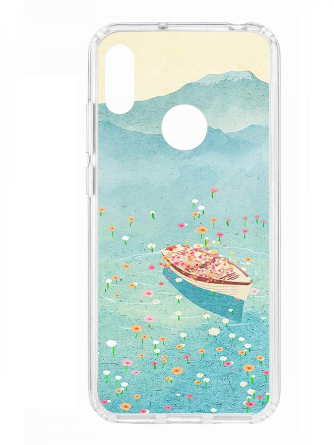 

Чехол для смартфона Huawei Y6 2019 КRUЧЕ Print прозрачный с принтом, Голубой