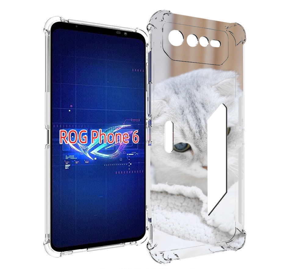 

Чехол MyPads кошка чаузи для Asus ROG Phone 6, Прозрачный, Tocco