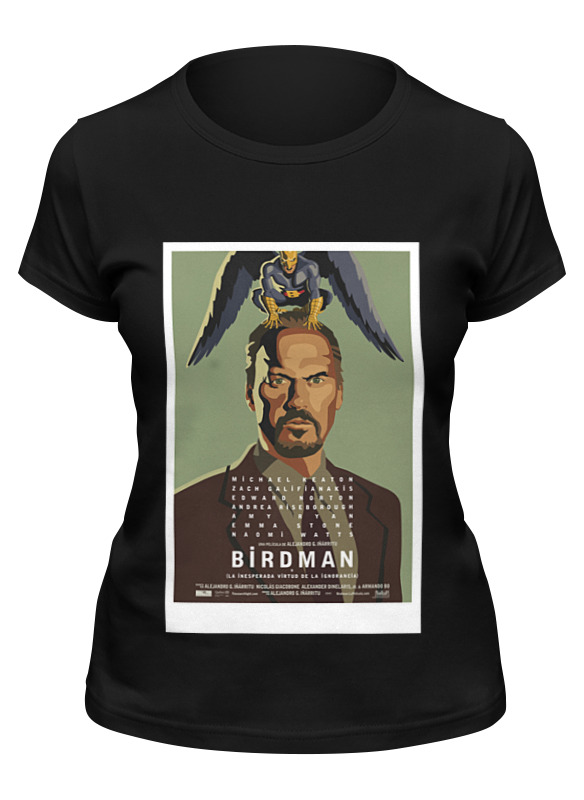 

Футболка женская Printio Бёрдмэн (birdman) черная 2XL, Черный, Бёрдмэн (birdman)