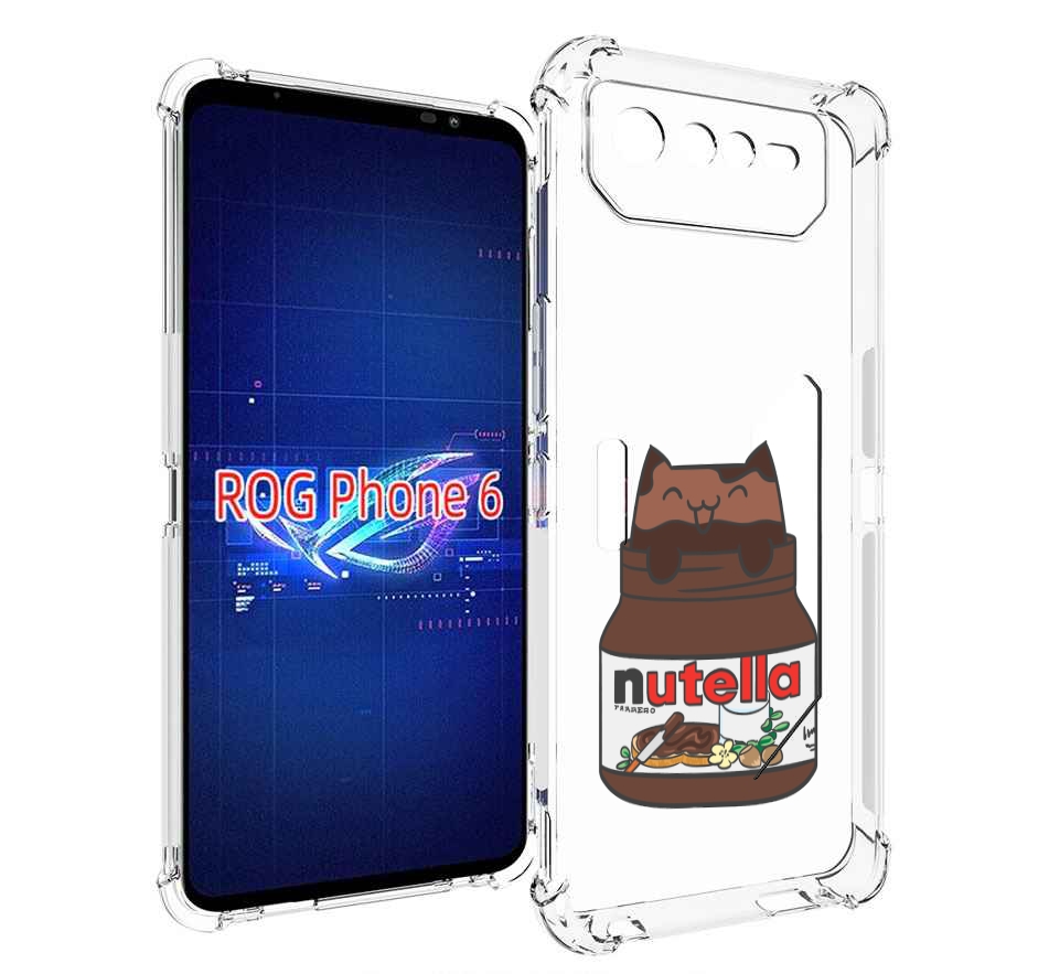 

Чехол MyPads кошечка-в-нутелле для Asus ROG Phone 6, Прозрачный, Tocco