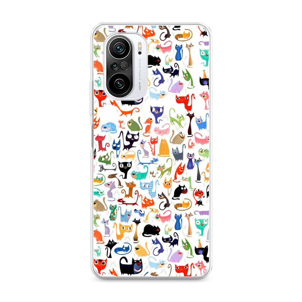 

Чехол на Xiaomi Redmi K40 "Цветные коты", Разноцветный, 310950-1