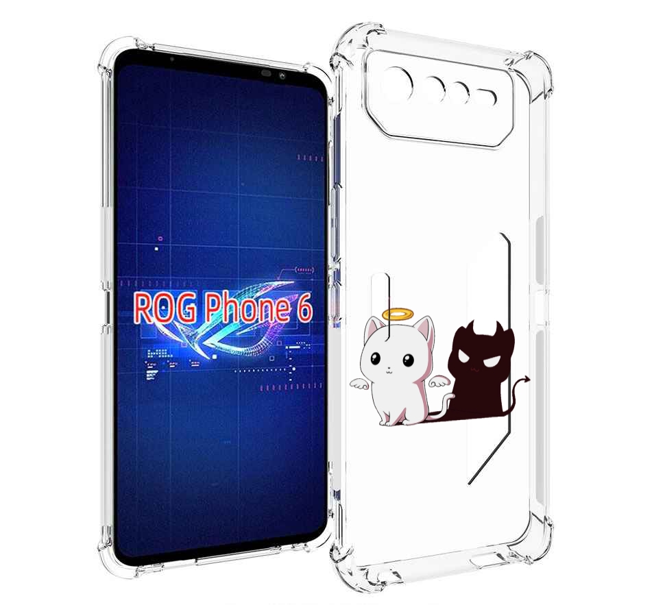 

Чехол MyPads котик-с-злой-тенью для Asus ROG Phone 6, Прозрачный, Tocco