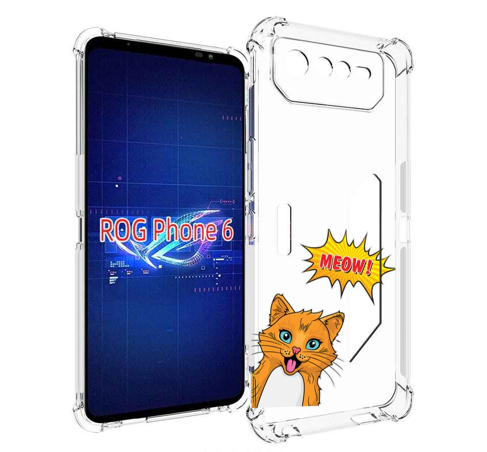

Чехол MyPads кот-мяу детский для Asus ROG Phone 6, Прозрачный, Tocco