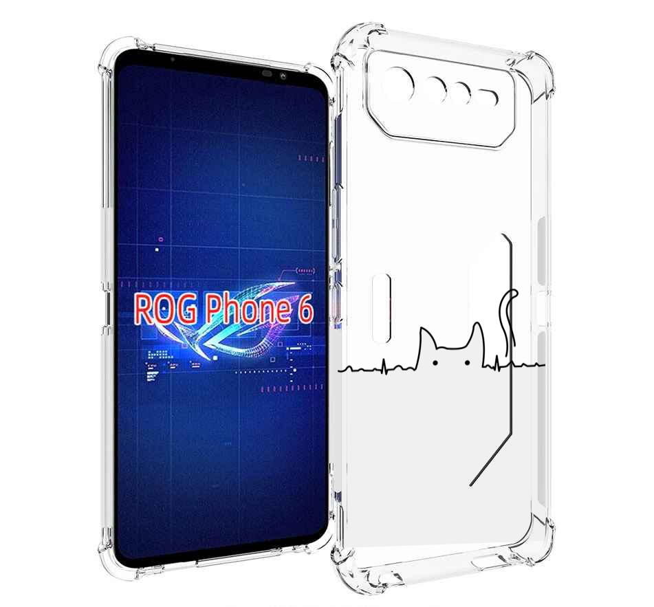 

Чехол MyPads кот-музыкальный для Asus ROG Phone 6, Прозрачный, Tocco