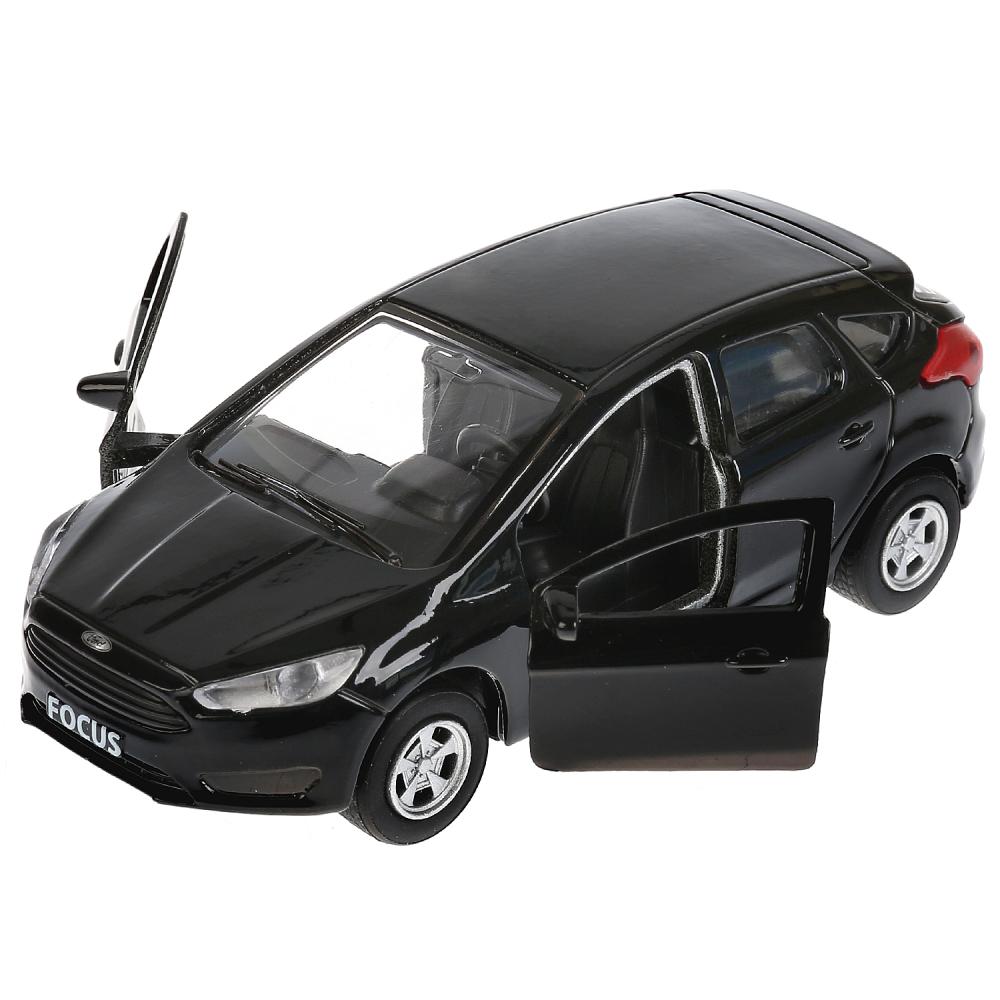 Инерционная металлическая машина Технопарк Ford Focus хэтчбек черный, 12 см