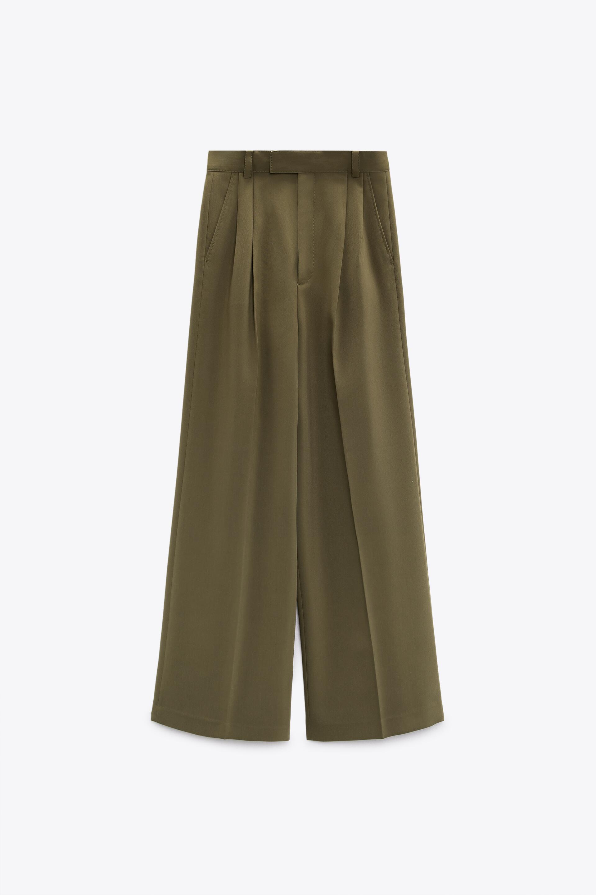 

Брюки женские ZARA 03736048 хаки XL (доставка из-за рубежа), 03736048
