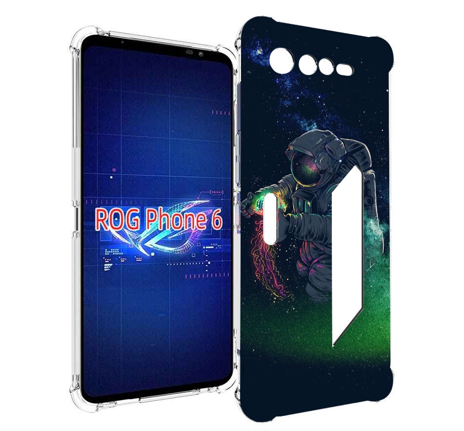 

Чехол MyPads космонавт-с-оружием-арты для Asus ROG Phone 6, Прозрачный, Tocco