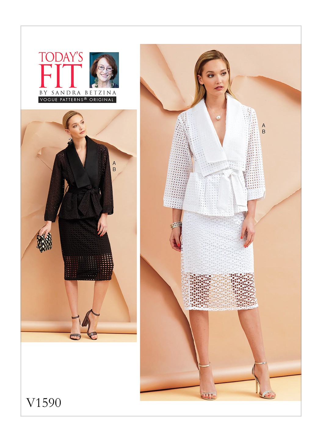 

Выкройка Vogue №1590 — Костюм (жакет + юбка) от Today's Fit by Sandra Betzina