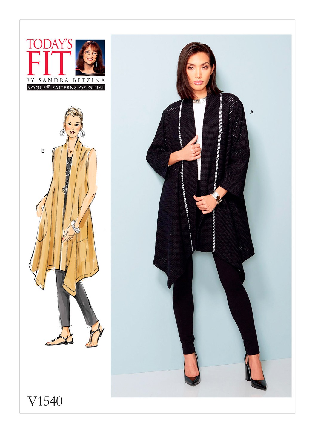 

Выкройка Vogue №1540 — Жакет, жилет от Today's Fit by Sandra Betzina