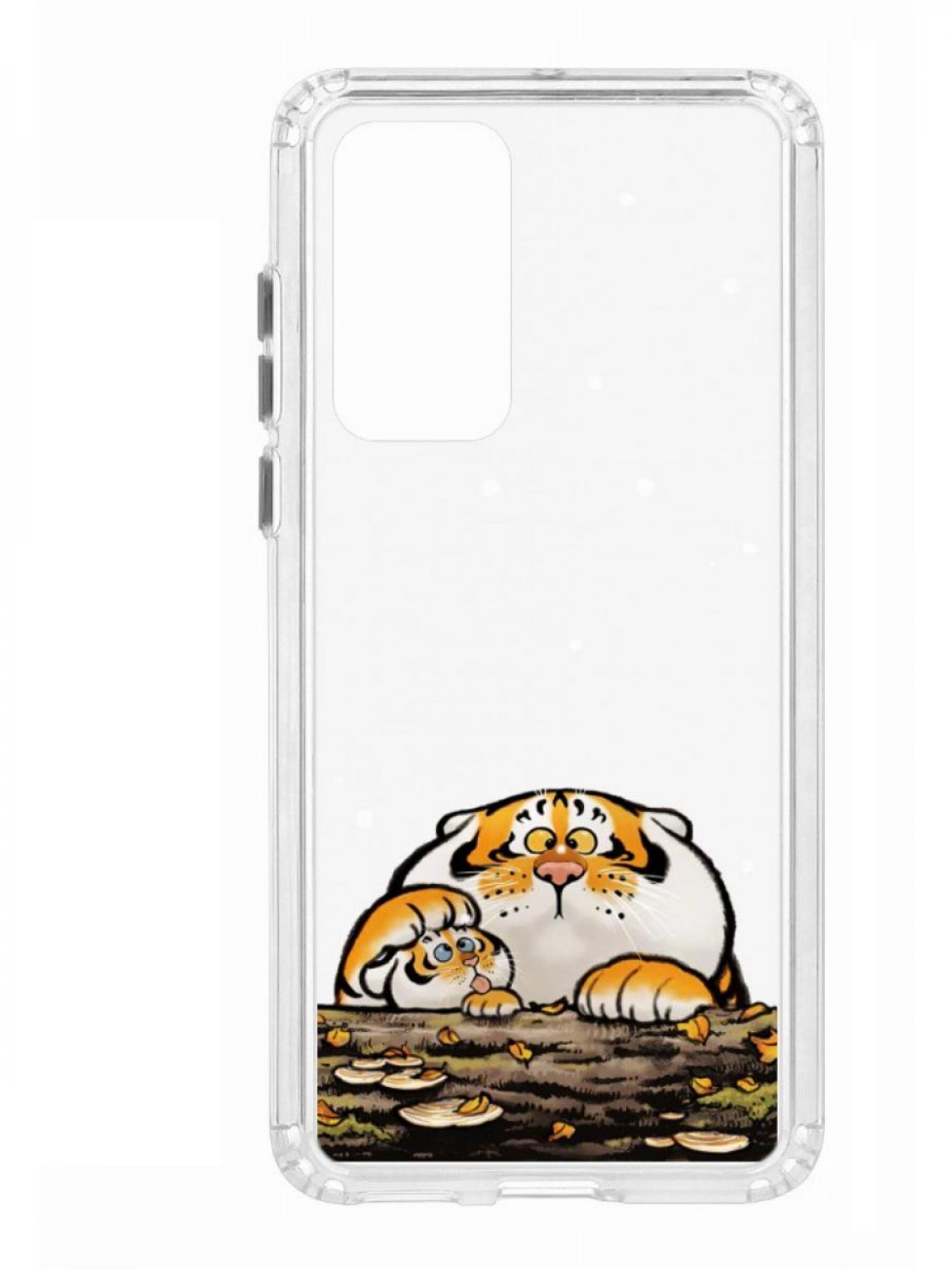 

Чехол для смартфона Huawei P40 КRUЧЕ Print прозрачный с принтом, Оранжевый;коричневый