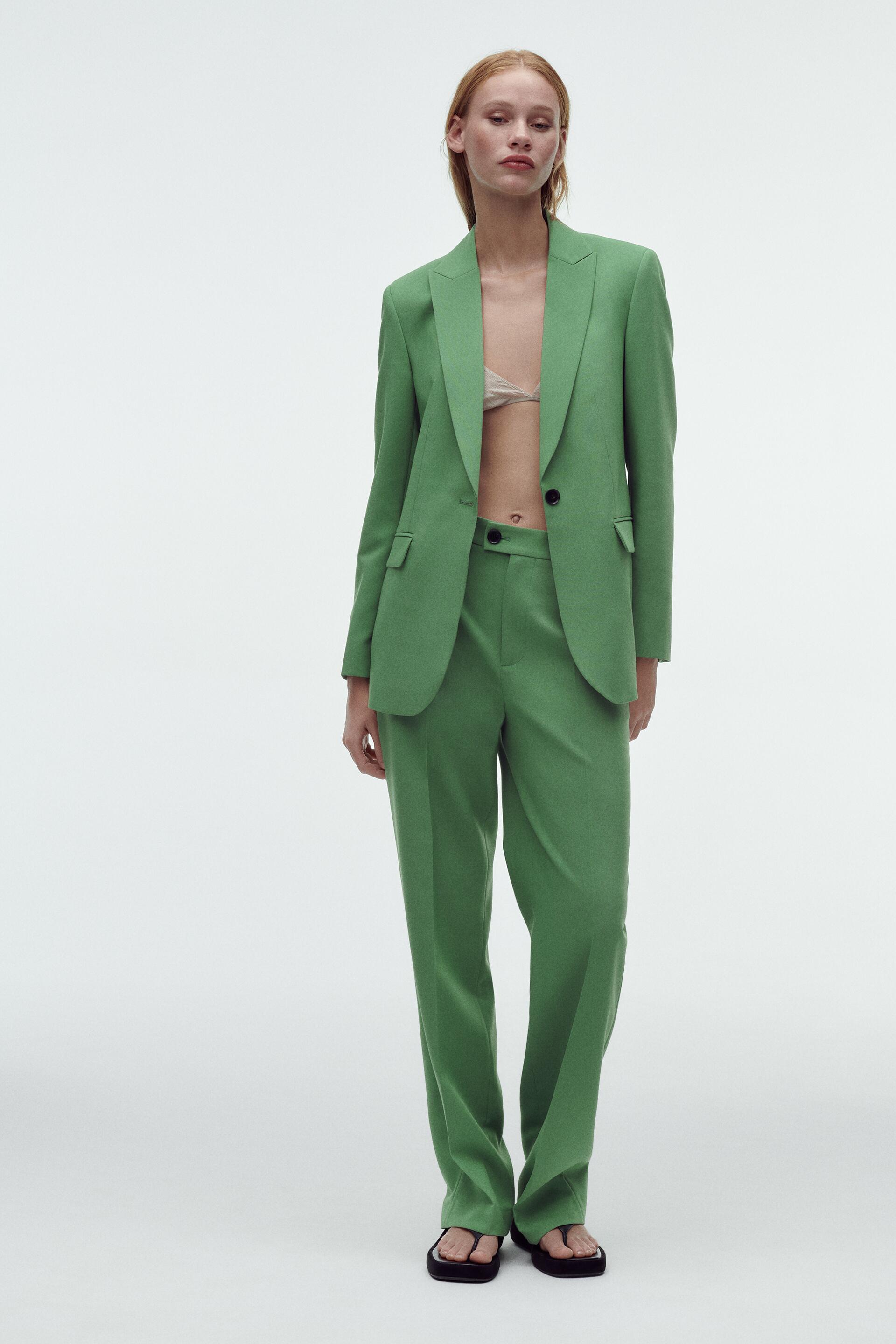 

Брюки женские ZARA 03736047 зеленые M (доставка из-за рубежа), Зеленый, 03736047