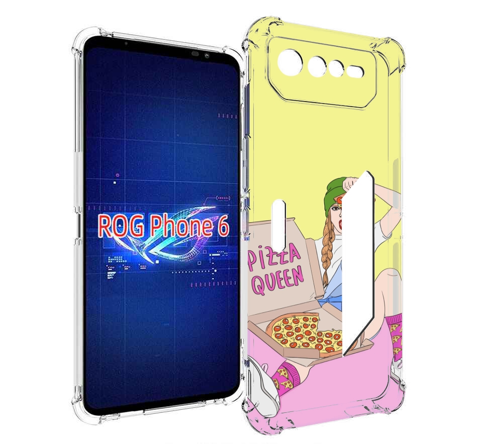 

Чехол MyPads королева-пиццы женский для Asus ROG Phone 6, Прозрачный, Tocco