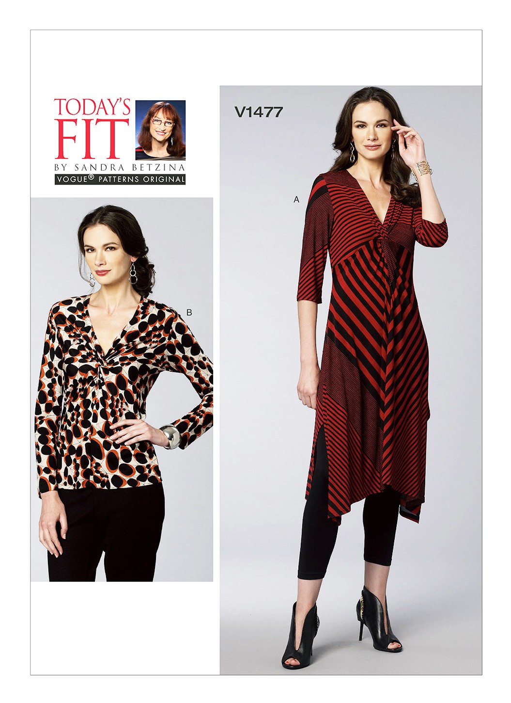 

Выкройка Vogue №1477 — Туника, топ от Today's Fit by Sandra Betzina