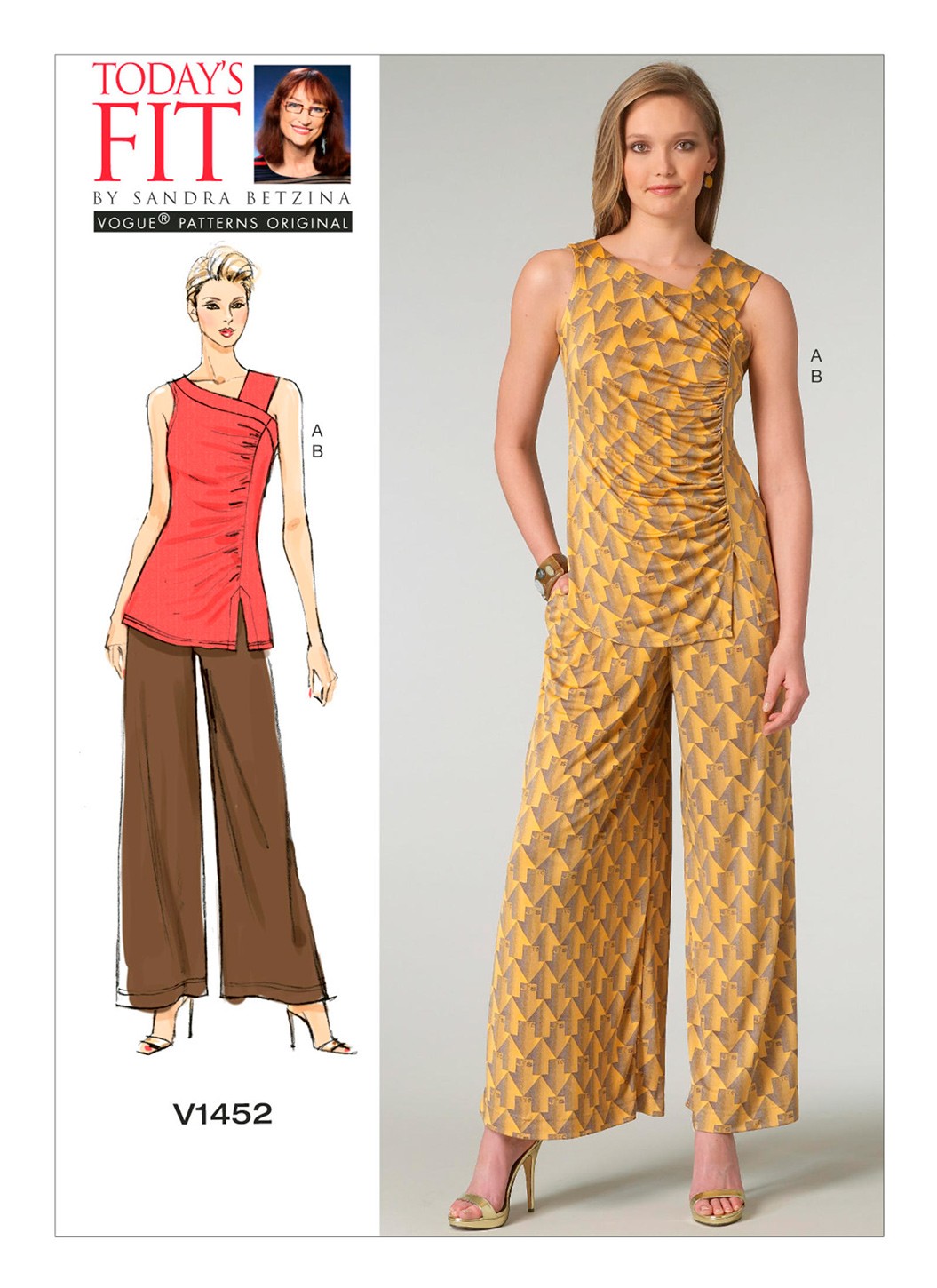 

Выкройка Vogue №1452 — Костюм (топ + брюки) от Today's Fit by Sandra Betzina