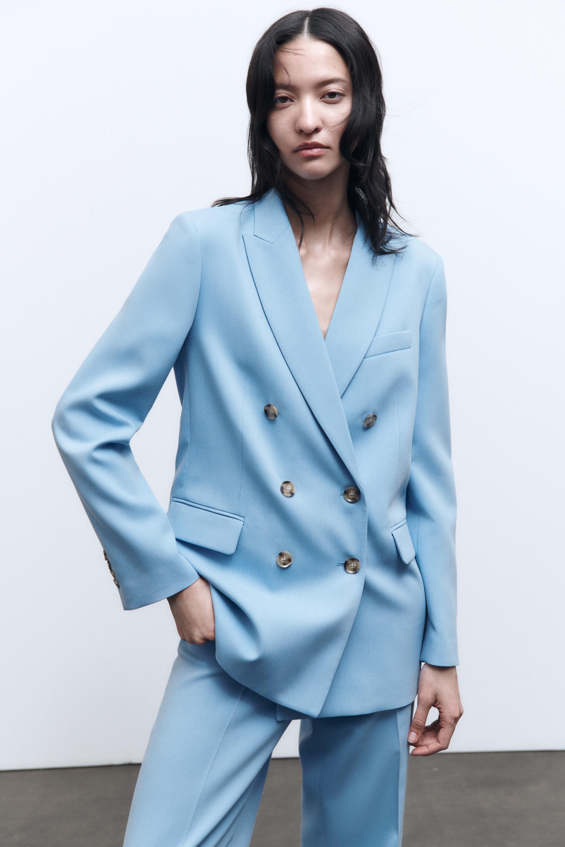 

Пиджак женский ZARA 03736044 голубой 2XL (доставка из-за рубежа), 03736044