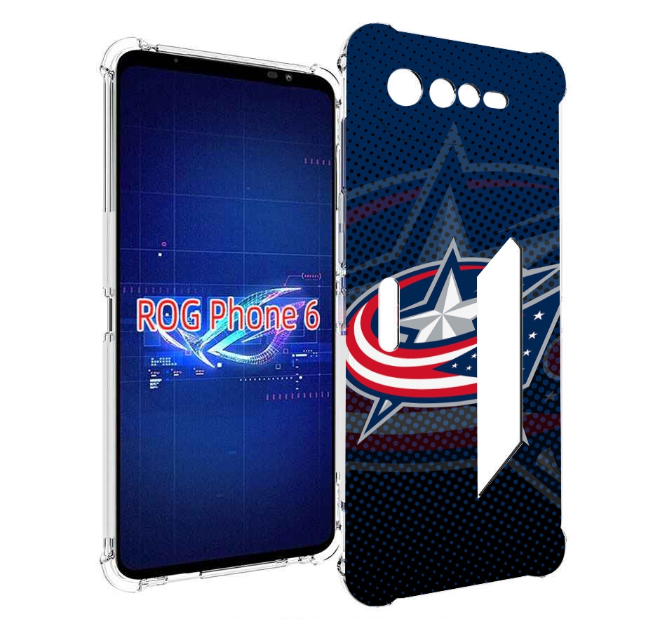 

Чехол MyPads коламбус блю джекетс для Asus ROG Phone 6, Прозрачный, Tocco