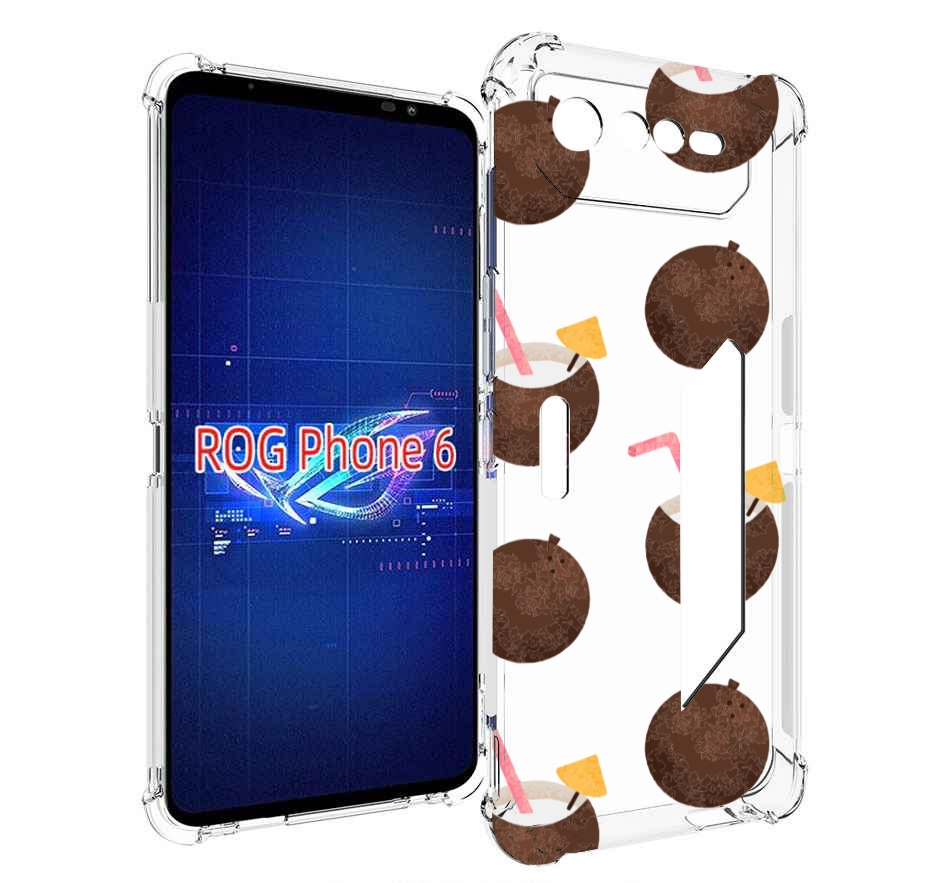 

Чехол MyPads кокосики для Asus ROG Phone 6, Прозрачный, Tocco