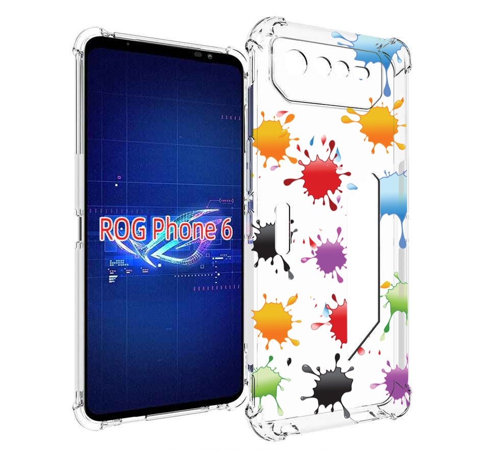 

Чехол MyPads кляксы для Asus ROG Phone 6, Прозрачный, Tocco