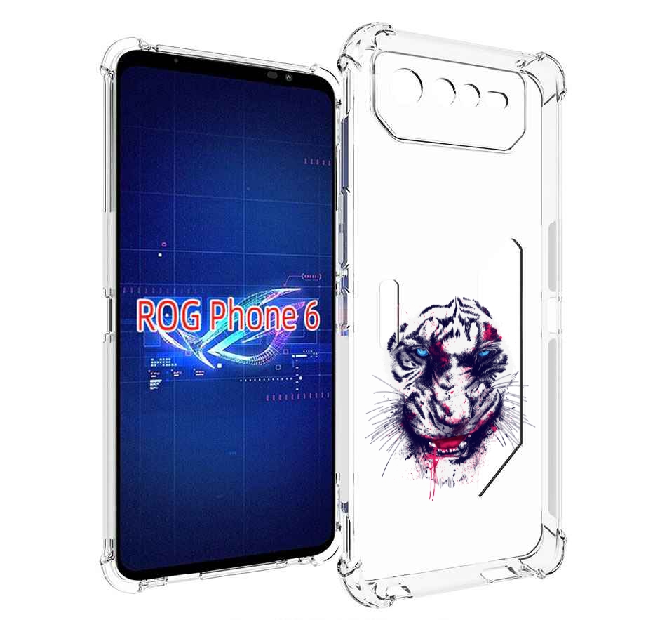 

Чехол MyPads безумный тигр для Asus ROG Phone 6, Прозрачный, Tocco