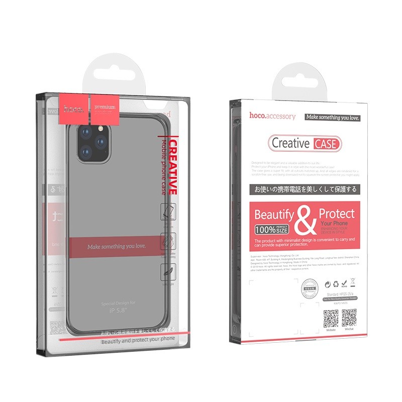 

Чехол Hoco Thin Series high transparent PP для Apple iPhone 12 силикон (прозрачно-черный)