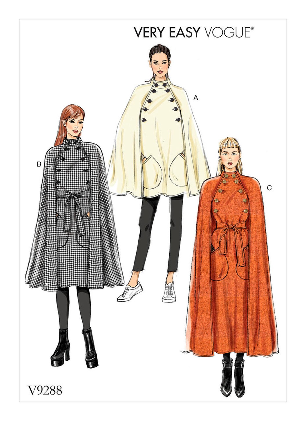 

Выкройка Vogue №9288 — Накидка