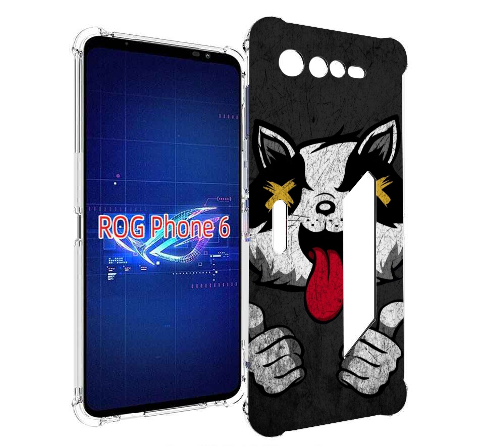 

Чехол MyPads классный зверек для Asus ROG Phone 6, Прозрачный, Tocco