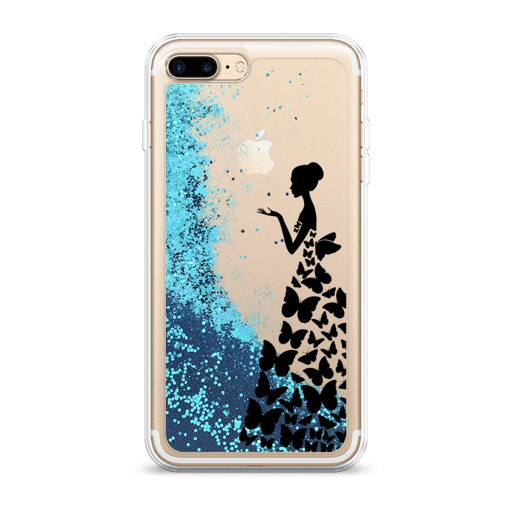 

Чехол Awog на Apple iPhone 8 Plus / Айфон 8 Plus "Дама в бабочках", Разноцветный, 10993-1