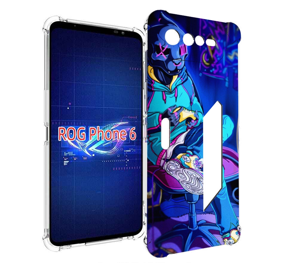 

Чехол MyPads киберпанк игрок для Asus ROG Phone 6, Прозрачный, Tocco