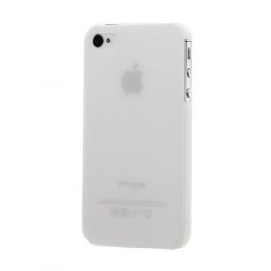 Чехол-накладка Xinbo 0.8mm для Apple iPhone 4/4S пластиковый (белый)