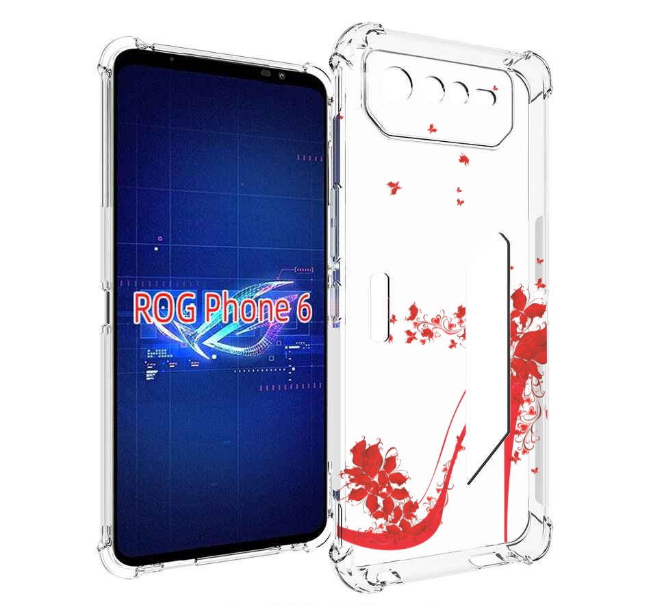 

Чехол MyPads каблук-в-цветах для Asus ROG Phone 6, Прозрачный, Tocco