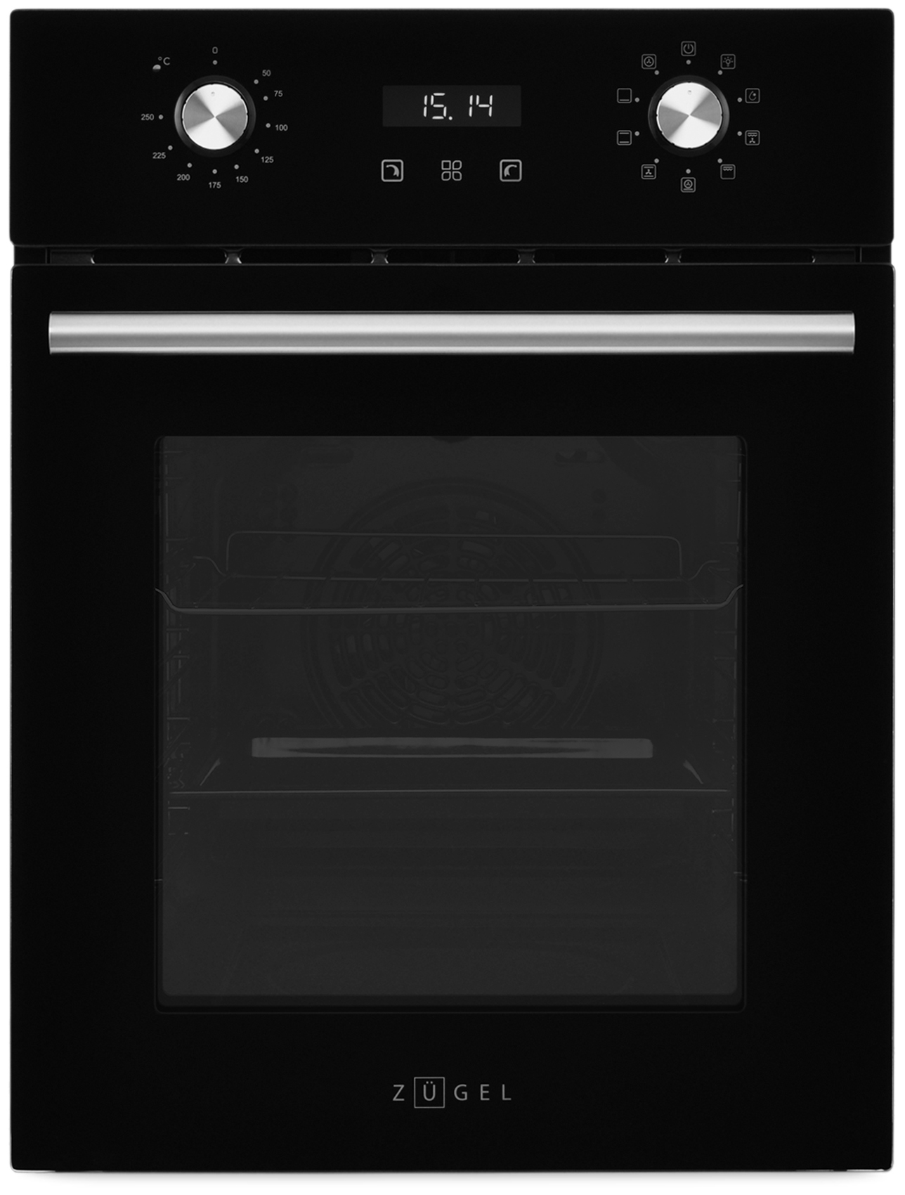 

Встраиваемый электрический духовой шкаф ZUGEL ZOE452B Black, ZOE452B