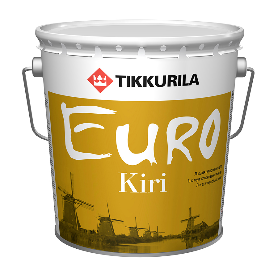 фото Лак паркетный для пола tikkurila euro kiri алкидно-уретановый полуматовый 2,7 л