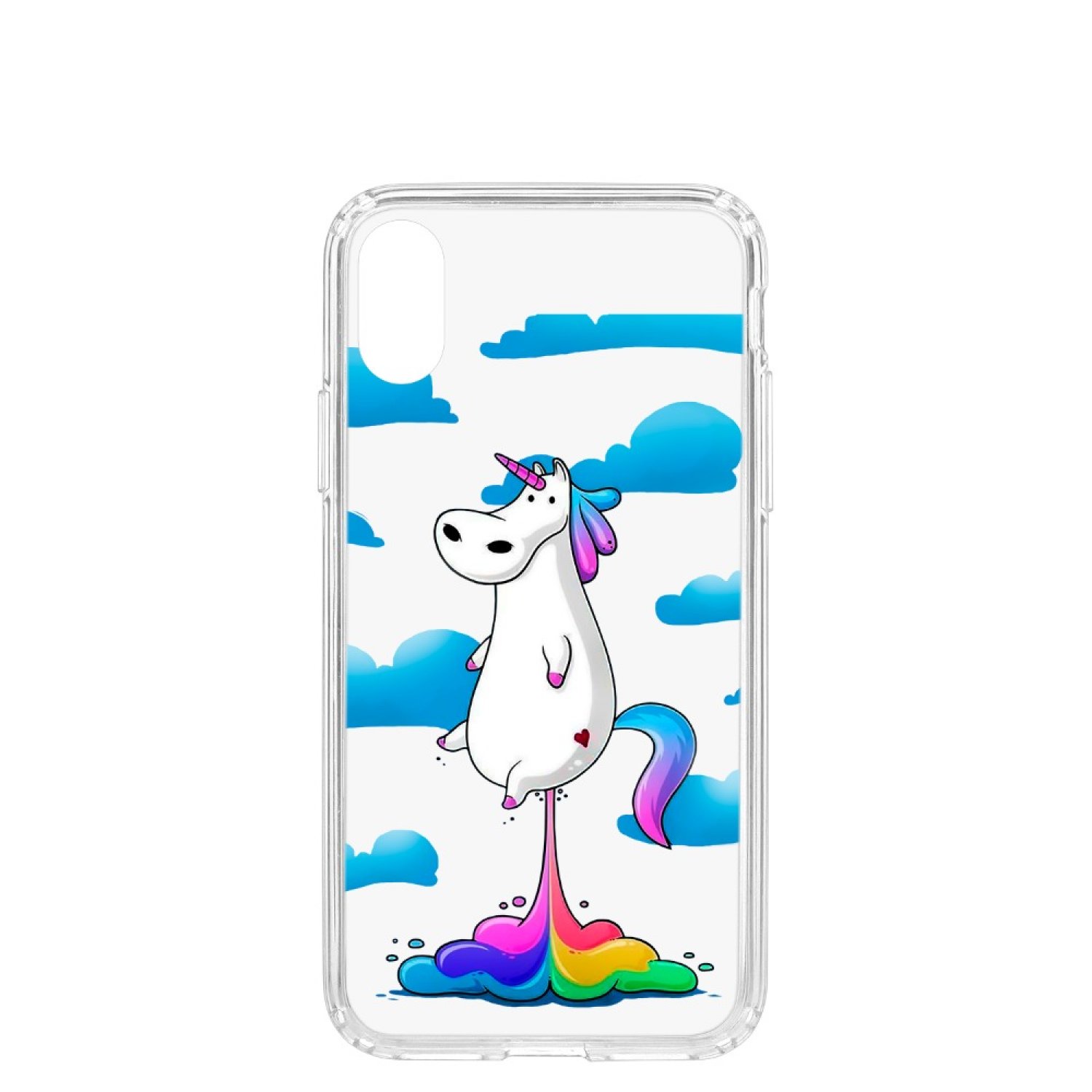 фото Чехол для apple iphone x / xs кruче print flying unicorn