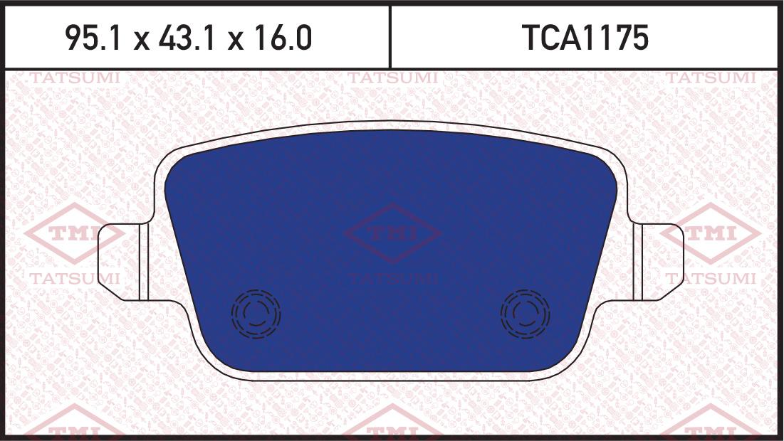 

Колодки Тормозные Дисковые Задние TMI TATSUMI TCA1175
