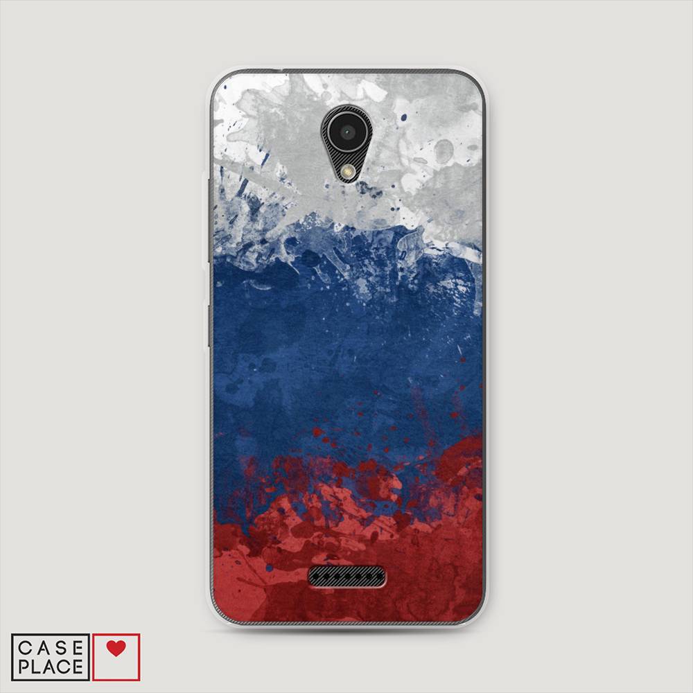 фото Чехол awog "флаг россии неровный" для lenovo vibe b