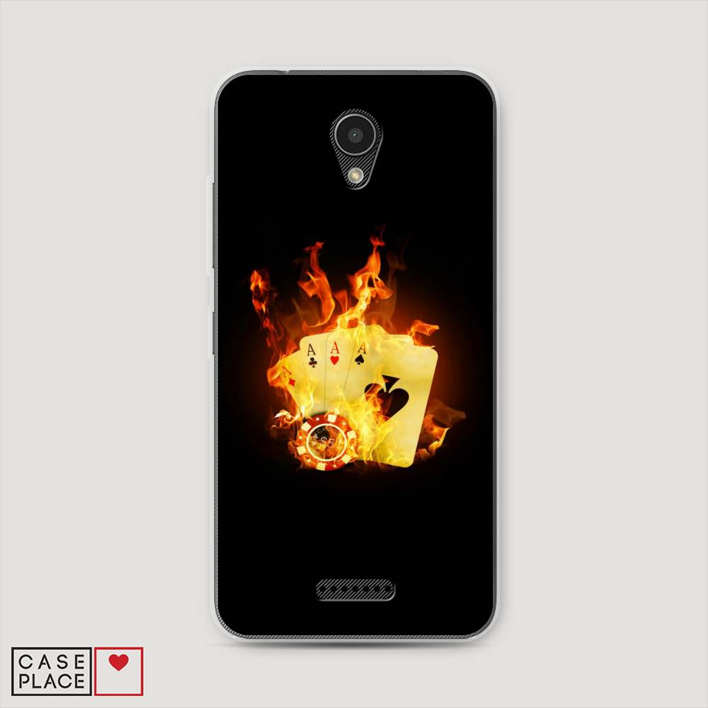 

Чехол Awog на Lenovo Vibe B / Леново Vibe B "Горящие карты", 112450-9