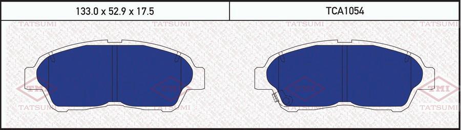 

Тормозные колодки Tatsumi передние дисковые tca1054