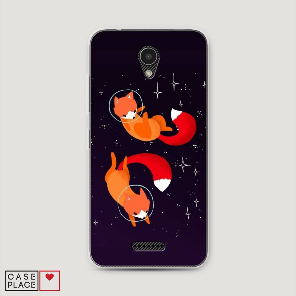 

Чехол Awog на Lenovo Vibe B / Леново Vibe B "Лисы космонавты", 112450-4