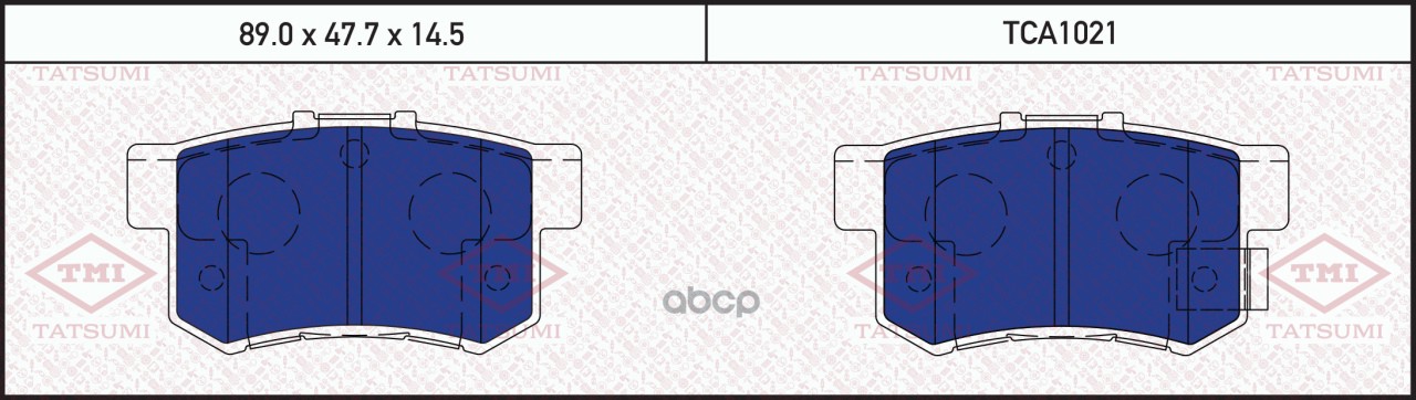 

Тормозные колодки Tatsumi задние дисковые tca1021