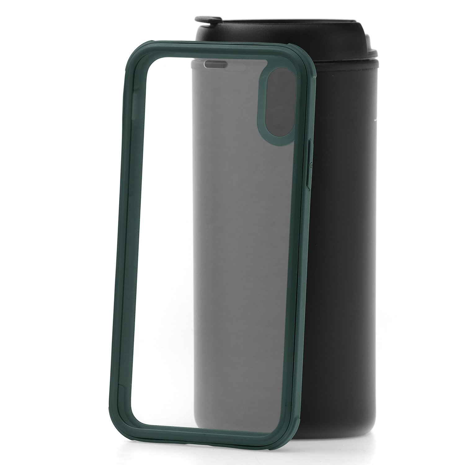 фото Чехол для apple iphone x / xs кruче flexible side frame dark green