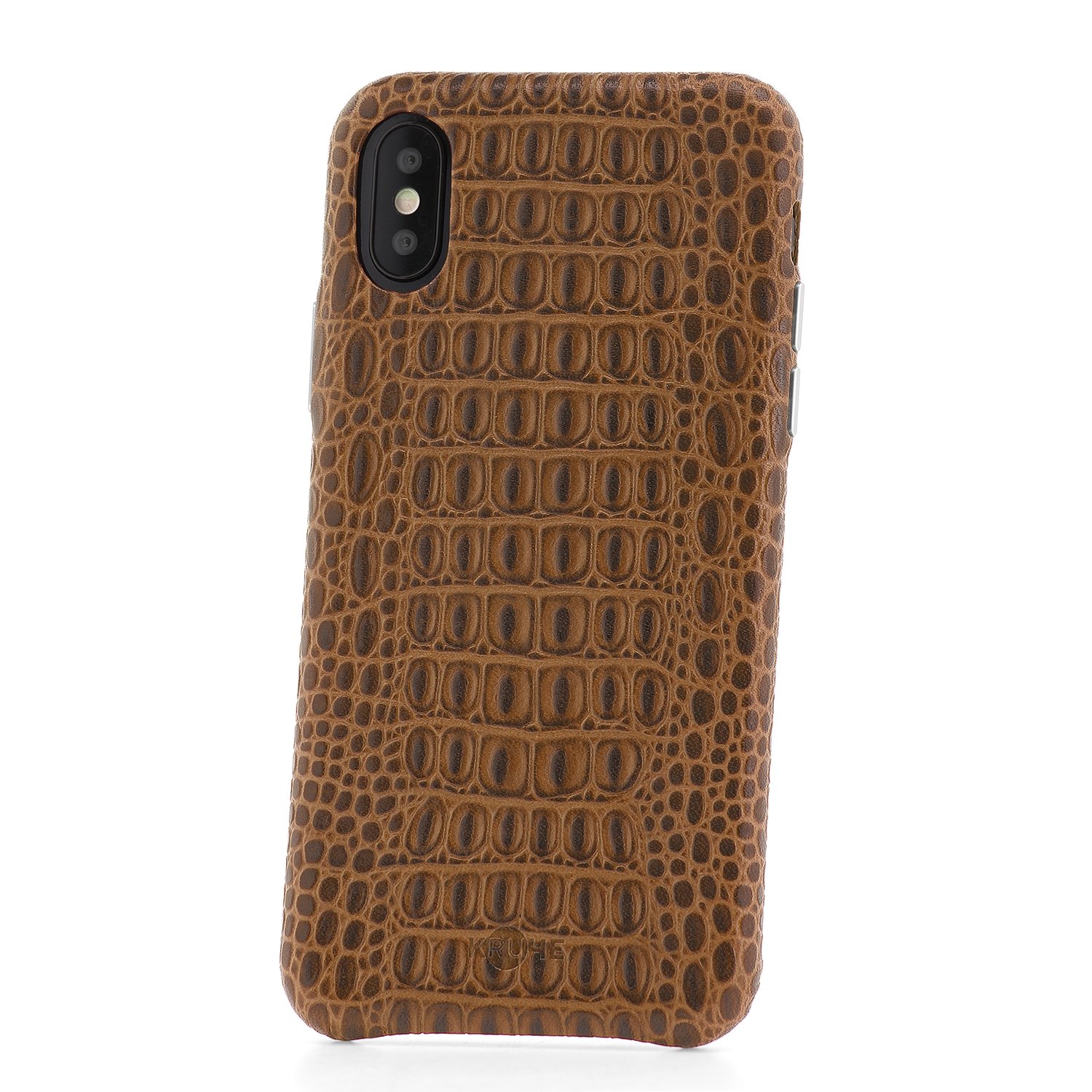 Чехол для Apple iPhone X / XS КRUЧЕ Leather IXLE18 Brown Croco 600003768110 коричневый