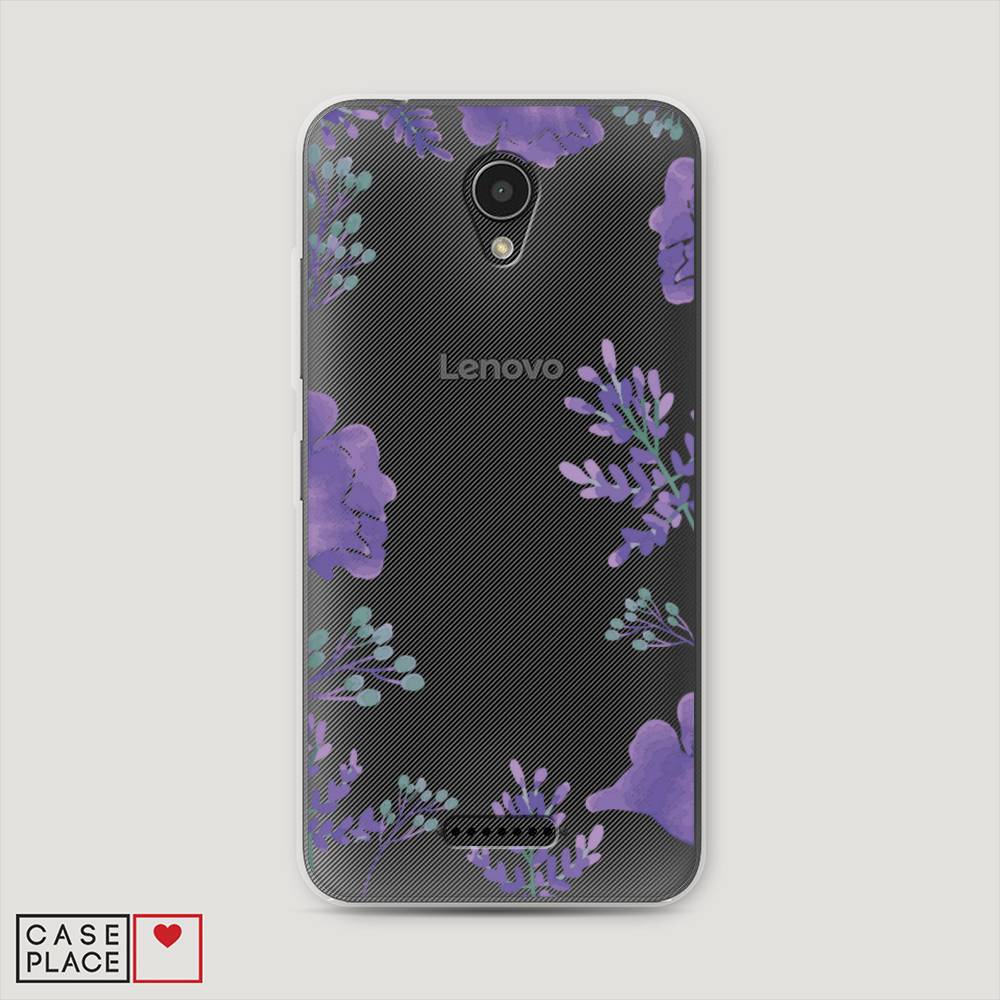 

Чехол Awog на Lenovo Vibe B / Леново Vibe B "Сиреневая цветочная рамка", 112450-8