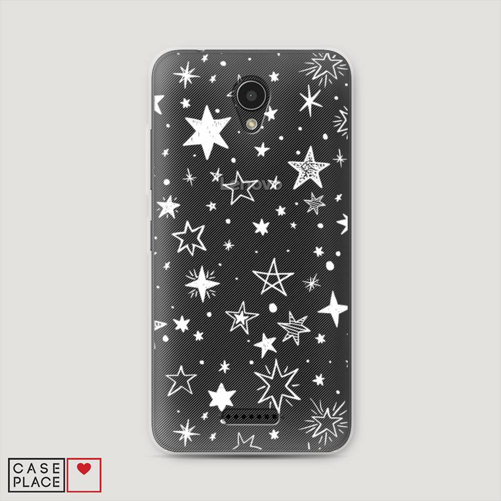

Чехол Awog на Lenovo Vibe B / Леново Vibe B "Звездочки графика белая", 112450-7