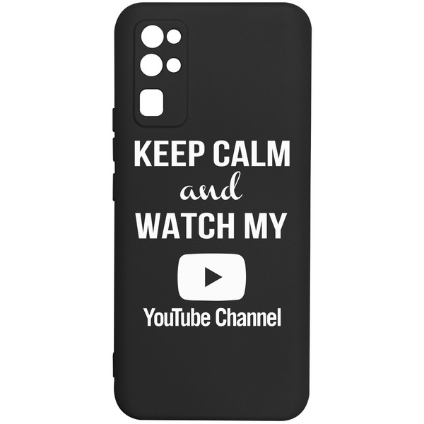 фото Чехол-накладка krutoff silicone case youtube для honor 30 черный