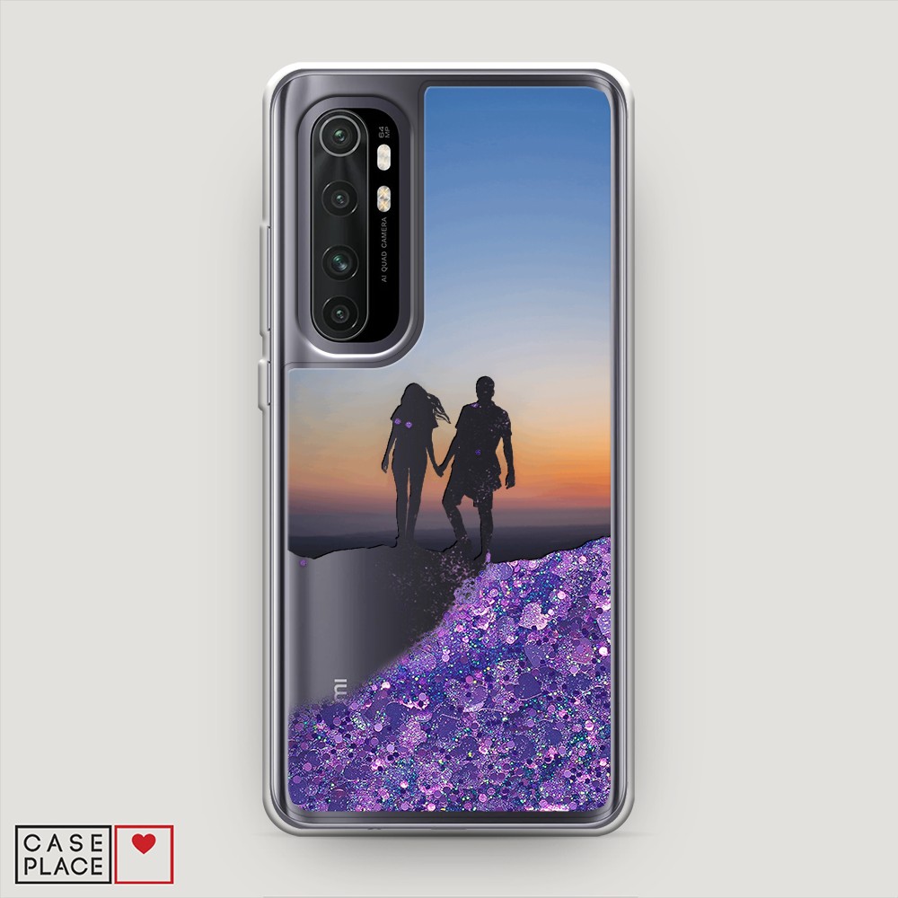 

Жидкий чехол с блестками "Пара на краю света" на Xiaomi Mi Note 10 lite, 38492-1